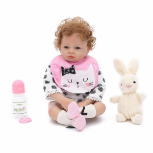 52x22x18cm Rebirth Newborn Baby Soft Vinyl Simulation Infant Doll Beautifully-dressed Reborn Girl Boys Gird Playmate