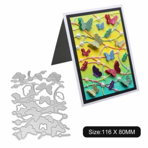 Diyのスクラップブッキングの招待状のグリーティングカードの装飾のための蝶の炭素鋼の切断ダイ
