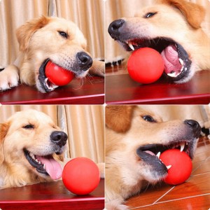 ペットのおもちゃ固体ゴム弾むボール犬の咬傷トレーニング咬傷耐性ボール子犬研削歯