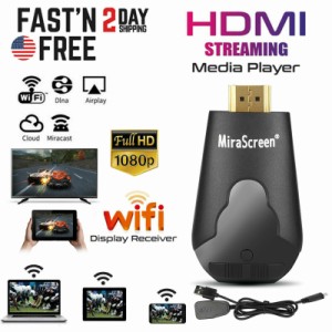 AirplayMiracast用Wifi1080pワイヤレスディスプレイTVドングルアダプターHdmi互換レシーバー