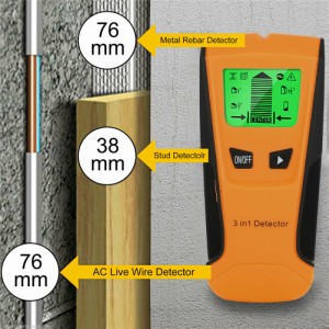 3In1デジタルスタッドファインダーウッドメタルパイプワイヤーウォールセンサースキャナーLcd検出器