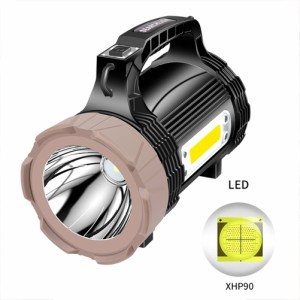 Xhp90Ledハンドヘルド懐中電灯充電式Led懐中電灯ハイパワー屋外ランプポータブルサーチライト