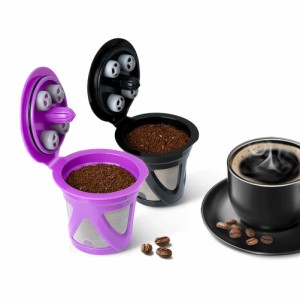 3 個/4 個/6 個再利用可能な詰め替えコーヒーポッドカプセルとメッシュストレーナーステンレス鋼 K カップポッドコーヒーフィルター