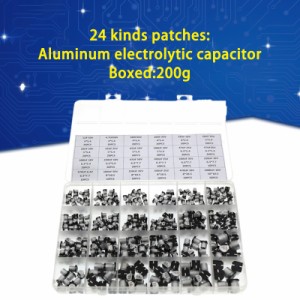 400 PC 電解コンデンサ キットの品揃え Smd アルミニウム電解コンデンサ 1uf - 1000uf 24 値