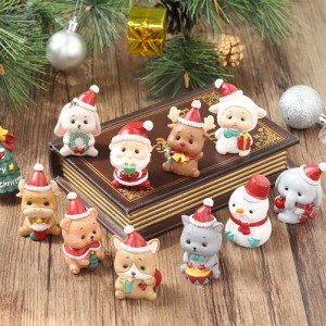 クリスマスの飾りクリエイティブなミニ動物の形をしたクリスマスツリーの家の装飾
