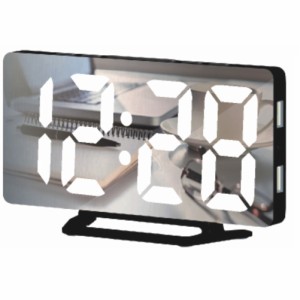デジタルUSB時計大型ディスプレイLED目覚まし電気時計家の寝室の装飾のための鏡面
