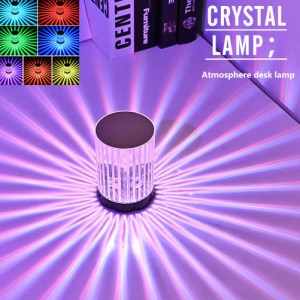LED クリスタル テーブルランプ 3/16 色 充電式 ロマンチック ダイヤモンド ランプ 寝室 ベッドサイド ナイトライト