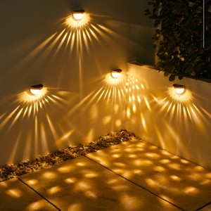 LED階段ライトソーラーライト屋外ガーデンデコレーションシャドウナイトウォールライト