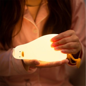 アヒルの夜の光調節可能な明るさ Usb 充電寝室ベッドサイドランプ携帯電話ホルダーキッズベビーギフト