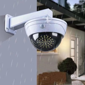屋外ソーラーライト盗難防止 Ip66 防水省エネダミーカメラヤードガーデンモーションセンサーウォールランプ