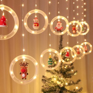 5v Led ストリングライトタッチ安全サンタクロース雪だるまフェアリーライトは、クリスマスの装飾のためのランプを望みます