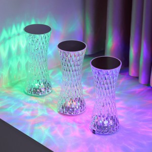 3/16 色クリスタルダイヤモンド Led テーブルランプカラフルな雰囲気ライト寝室用リビングルームダイニングルーム研究