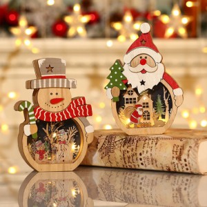 クリスマスの飾りの装飾ホテルの窓の装飾のための明るいサンタクロースの雪だるまの形