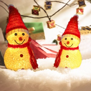 グローイング Led ナイトライトかわいい雪だるま人形の装飾品クリスマスデスクトップの装飾のための完璧なギフト