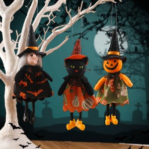 ハロウィン怖いペンダントカボチャ魔女黒猫人形吊り飾りハロウィンパーティーの装飾