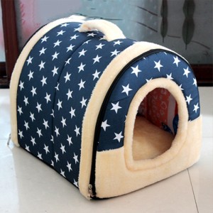 折り畳み式の猫用テント 洗える取り外し可能なペット用ベッド 中型大型犬用 二重目的