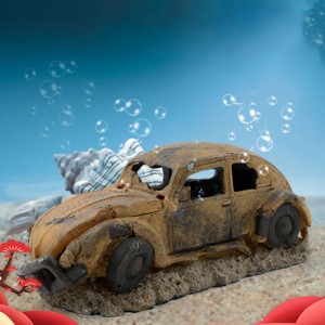 水槽の装飾装飾品樹脂シミュレーション自動車事故酸素化ポンプ水族館造園装飾品