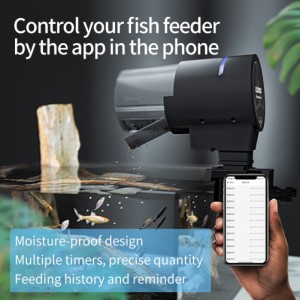 Wi-fi 自動魚フィーダー長距離リモコンインテリジェントタイミング食品ディスペンサー水族館の水槽用