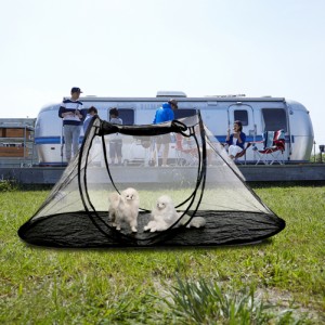 ポータブル折りたたみ式ペットテントハウスジッパーデザインクイックストレージ猫犬屋外旅行ペットケージ防蚊テント犬舎の外