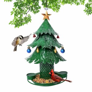 屋外ぶら下げ鳥の餌箱クリスマスツリー形状野鳥の餌箱食品容器鳥愛好家のための素晴らしいギフト