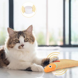 猫漫画ぬいぐるみ魚キャットニップおもちゃ咬傷耐性耐摩耗性歯が生えるインタラクティブな咀嚼のおもちゃペット用品