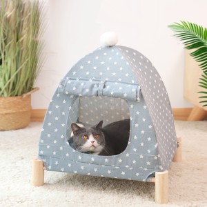 猫犬小屋ペットキャンプベッド小型テント夏通気性取り外し可能洗える猫マットハウスペット用品