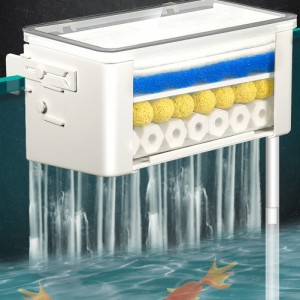 金魚鉢 ウォーターカーテン フィルターボックス 3イン1 上部フィルター付き 低水位浄水器