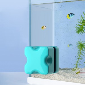 水槽ミニ磁気ブラシ水族館両面ガラスクリーナーフローティングブラシスクレーパークリーニングツール