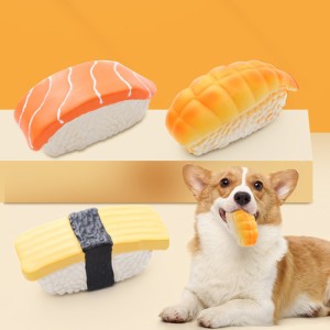 犬寿司おもちゃ面白いかわいいインタラクティブきしむおもちゃ咬傷耐性耐摩耗性咀嚼おもちゃペット用品