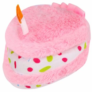 ペット犬かわいいケーキ形状ぬいぐるみペットきしむおもちゃ歯クリーニングモル人形誕生日パーティー用品