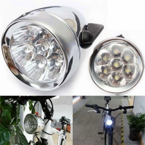 7led ヴィンテージレトロ自転車ヘッドライト防水スクラッチ抵抗バイクフロントライトランプナイトライディング用