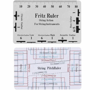 電気ベースアコースティックギター用2本弦アクション定規ゲージツール