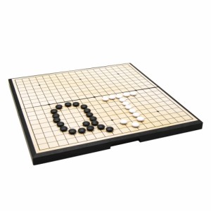 折りたたみ式磁気碁ゲーム Weiqi セット耐摩耗性黒、白チェスマンパズルチェスボードゲームおもちゃギフト