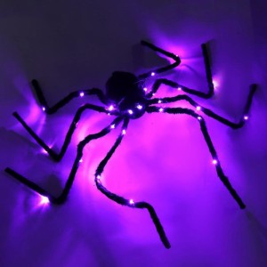 光るぬいぐるみスパイダー曲げられるハロウィン特大リアルなフェイクスパイダーレイアウトプロップ屋外庭の装飾用