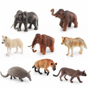 現実的な野生動物モデル置物シミュレーションアジアゾウクーガーホッキョクオオカミ動物教育玩具子供のための