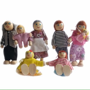 子供シミュレーション人形おもちゃ木製フィギュア服を着た人形可動関節可動式シーン子供のための人形