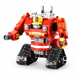 ロボット 玩具 組み立て 電気 遠隔制御 車両 変換 ビルディングブロック シミュレーション 子供 男の子 消防車モデル