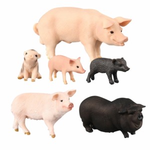 シミュレーション豚アクションフィギュア子供かわいい子豚の置物家畜モデルの装飾品のおもちゃ家の装飾