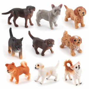 9 個かわいいペット犬アクションフィギュアシミュレーションダックスフントチワワブルドッグ動物の置物モデル子供のためのギフト