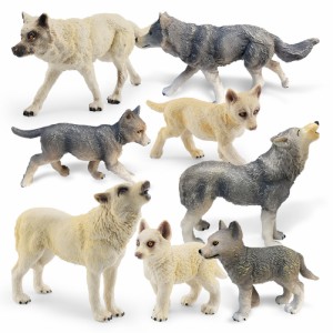 動物モデル 森林動物 ウルフ モデル フィギュア  狼 オオカミ 置物 装飾品 子供おもちゃ ギフト 家の装飾