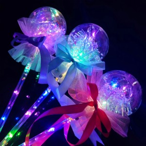 10個/バッグ光る風船の杖点滅する妖精の棒子供発光玩具（ランダムカラー）