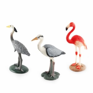 現実的な野鳥動物モデルの装飾品リアルなクレーンフラミンゴサギアクションフィギュア子供知育玩具