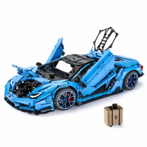 C61041770-4クレイジーブルスポーツビルディングブロックアセンブリ車モデルおもちゃフルタイム4輪駆動システム子供男の子のための車両ギ