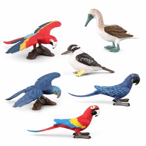 シミュレーション鳥模型玩具リアルなコンゴウインコオウムアクションフィギュア動物の置物のおもちゃ子供のギフトのため