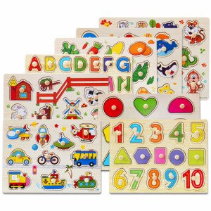 赤ちゃんパズル知育玩具木製動物数字アルファベット 3d ジグソーパズルのおもちゃ子供のためのギフト