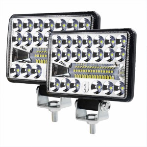 1 ペア車オートバイ ヘッドライト ユニバーサル 12-80v 4 インチ スクエア Led 外部ランプ