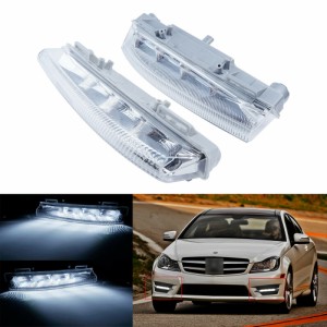 1 ペア Led DRL フロントバンパーフォグライトバーランプデイタイムランニングライトと互換性 W204 W212 S212 C207 R172