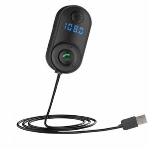 カーレシーバー Usb Bluetooth 互換 5.0 ワイヤレス Aux アダプターカースピーカー用 Ios/Android 携帯電話と互換性あり