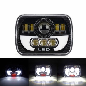 車の Led ヘッドライトアルミシェル 7 インチヘッドランプ遠近ビームオフロード修正部品互換チェロキー