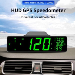 ユニバーサルカー Hud Gps ヘッドアップディスプレイ コンパス 多機能スピードメーター 速度超過警報 走行距離計 C3060